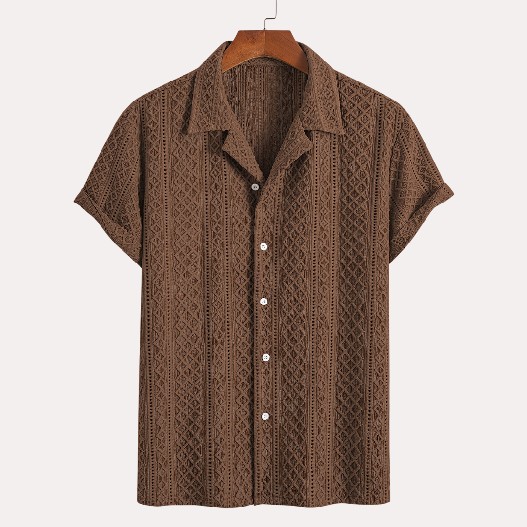 Laurent™ | Chemise Motif Relief Bohème