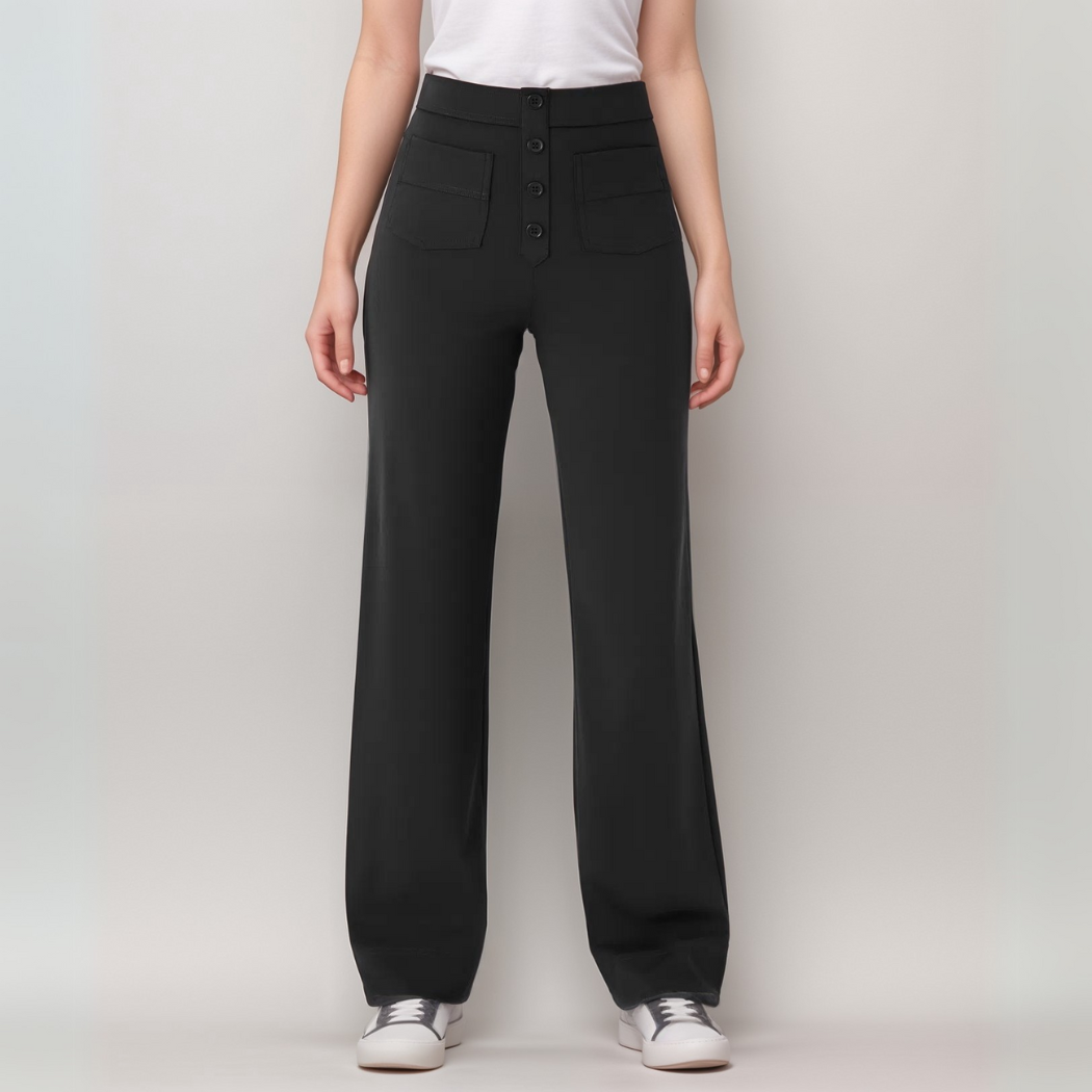 Noémie - Pantalon élastique taille haute | 1+1 GRATUIT