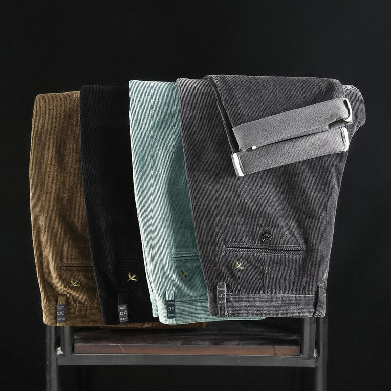 Laurent™ | Velours côtelé à taille mi-haute