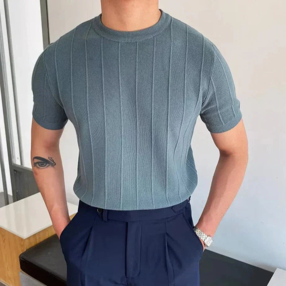 Laurent™ | T-shirt côtelé Cannes