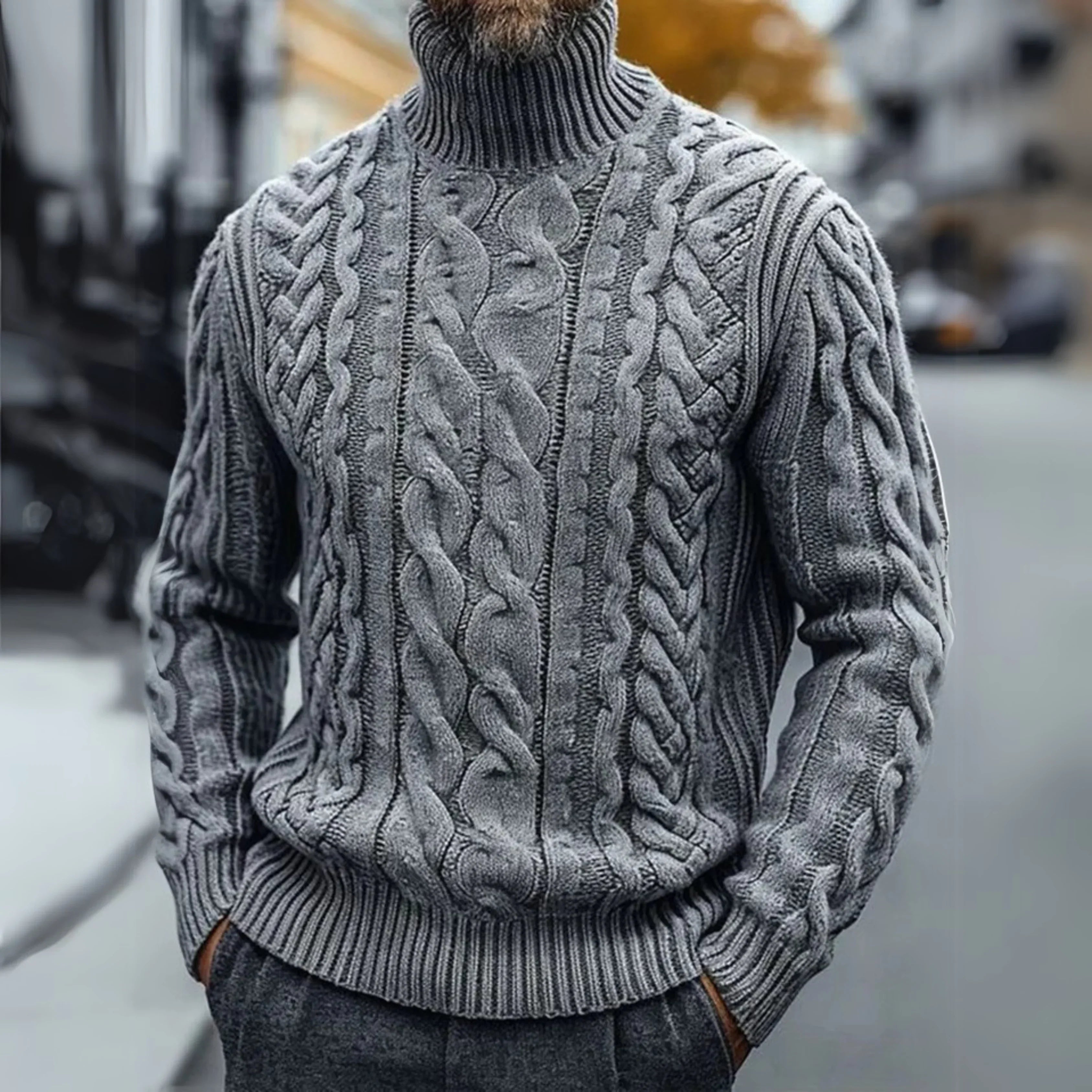 Adrian - Pull Vintage à Torsades