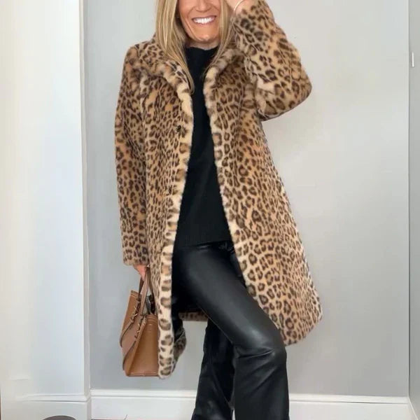 Amara - Manteau Léopard Élégant