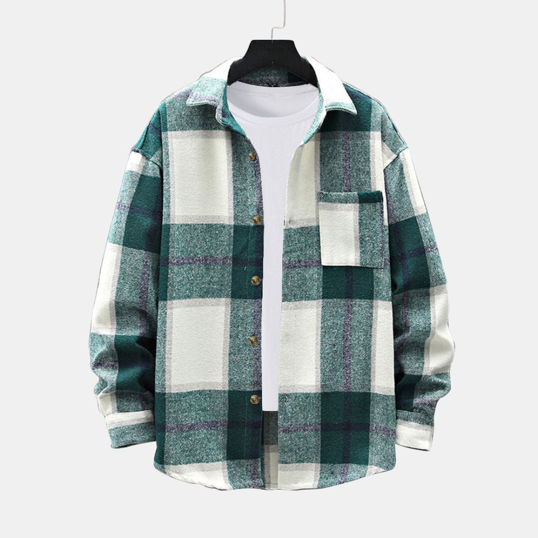 Laurent™ - Chemise overshirt en flanelle avec poche