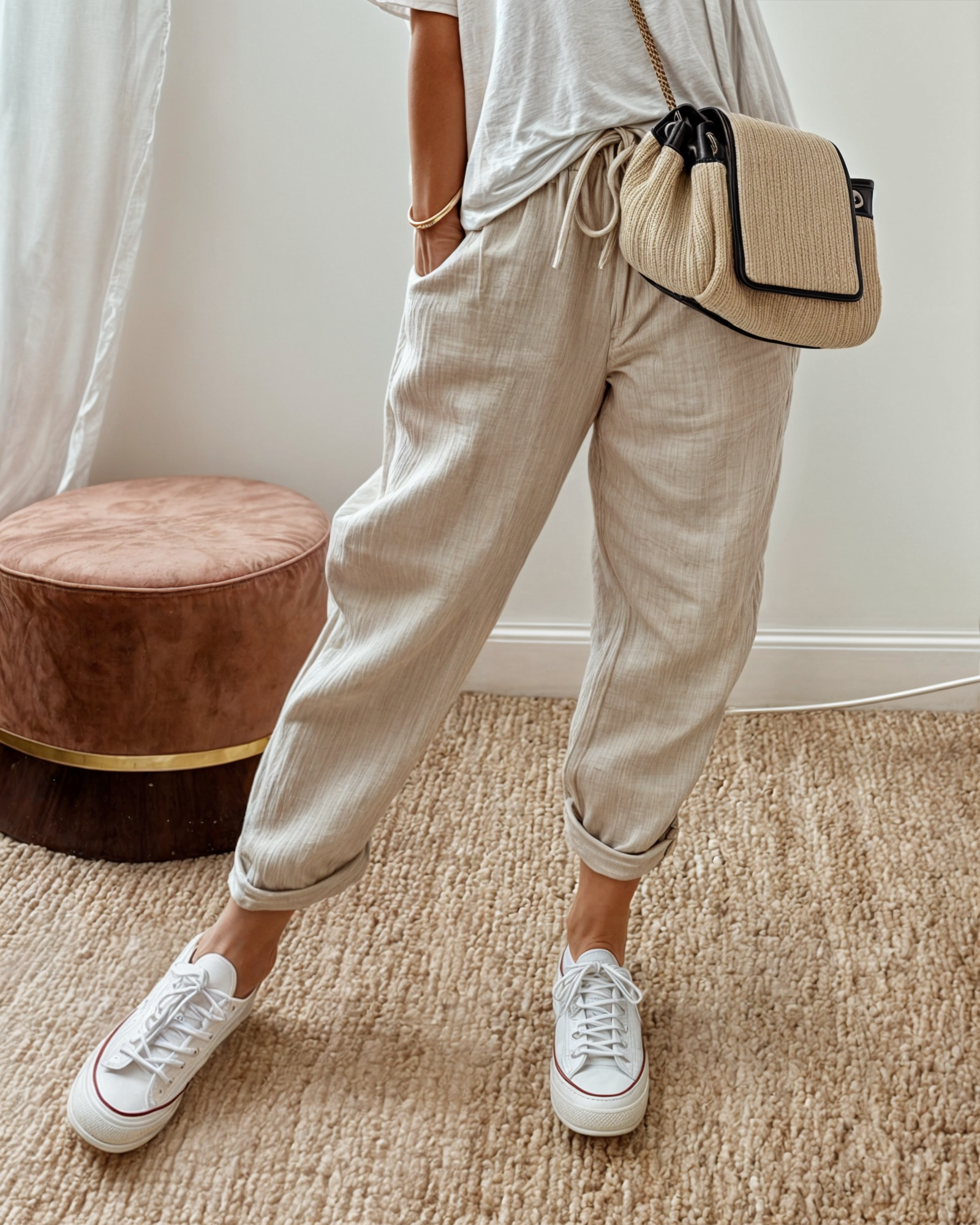 ROSA | PANTALON ÉLÉGANT EN MELANGE DE LIN