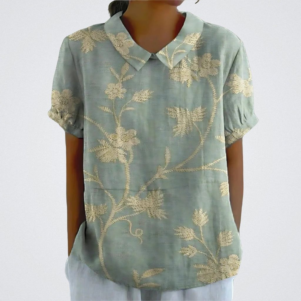 Lina | Blouse en lin floral