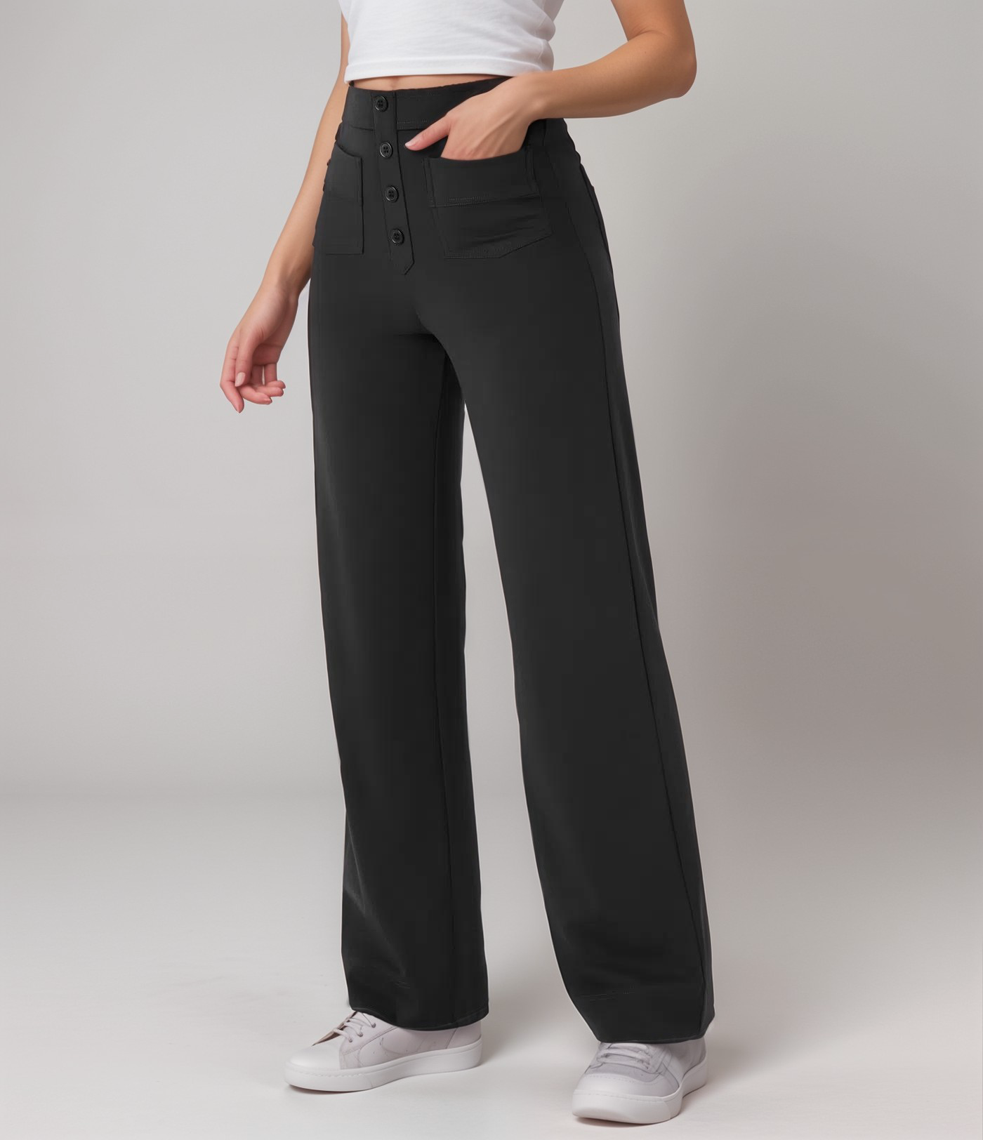 Noémie - Pantalon élastique taille haute | 1+1 GRATUIT