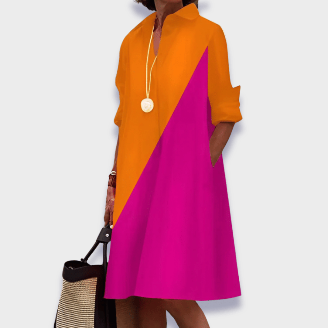 Sabrina | Robe polo en coton premium parfaite pour le printemps