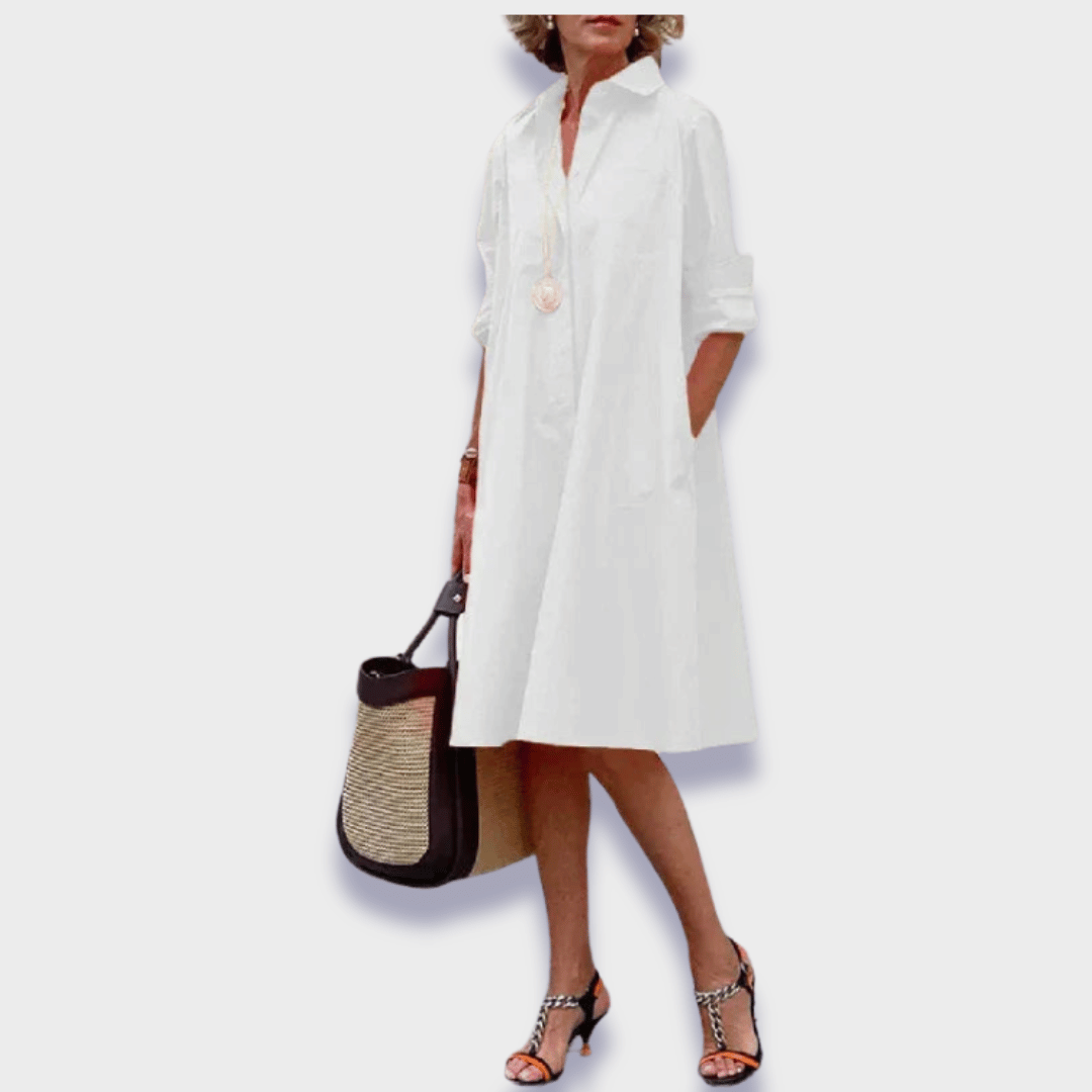 Sabrina | Robe polo en coton premium parfaite pour le printemps