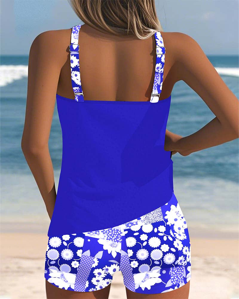 SABRINA | Maillot de Bain Deux Pièces avec Coupe Confortable et Style Floral de Plage
