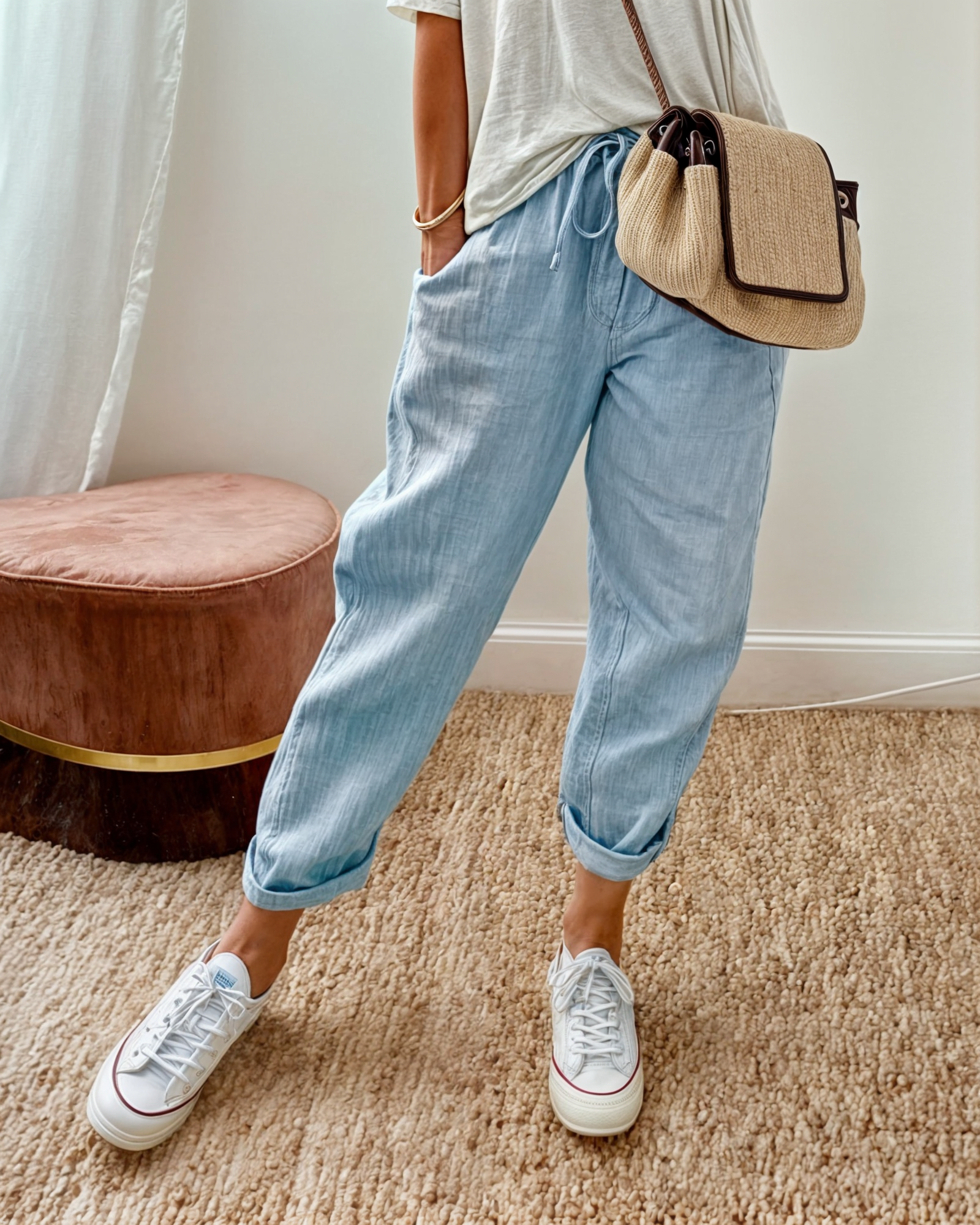 ROSA | PANTALON ÉLÉGANT EN MELANGE DE LIN