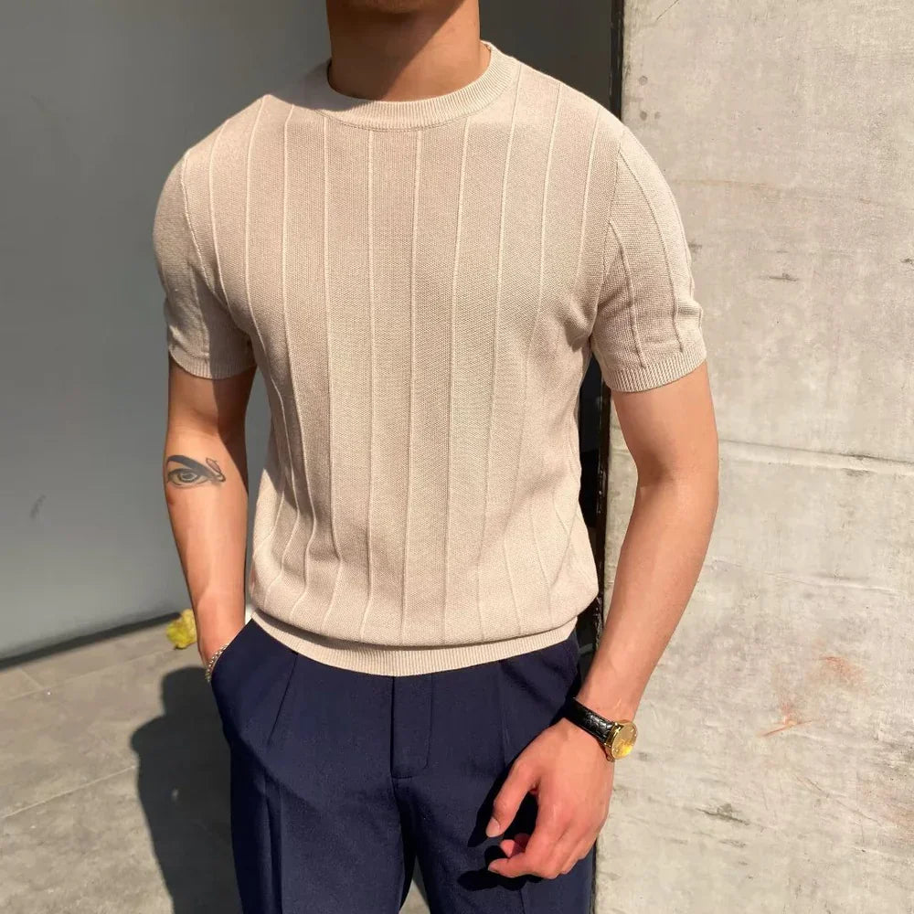 Laurent™ | T-shirt côtelé Cannes