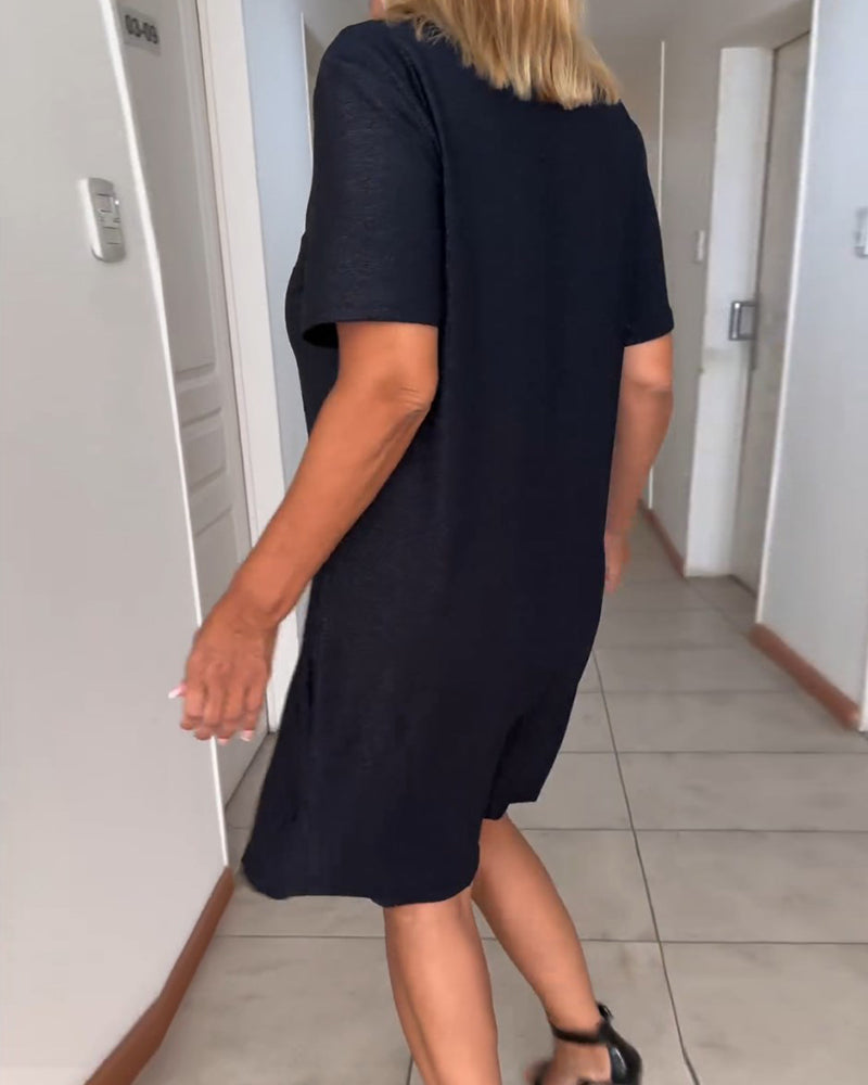 Talia - robe à col en V torsadé