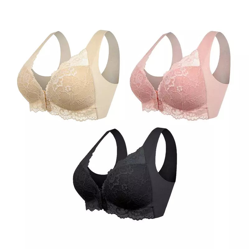Ginevra™ | (ENSEMBLE DE 3) Soutien-gorge Modélisant Sans Armature avec Fermeture Frontale