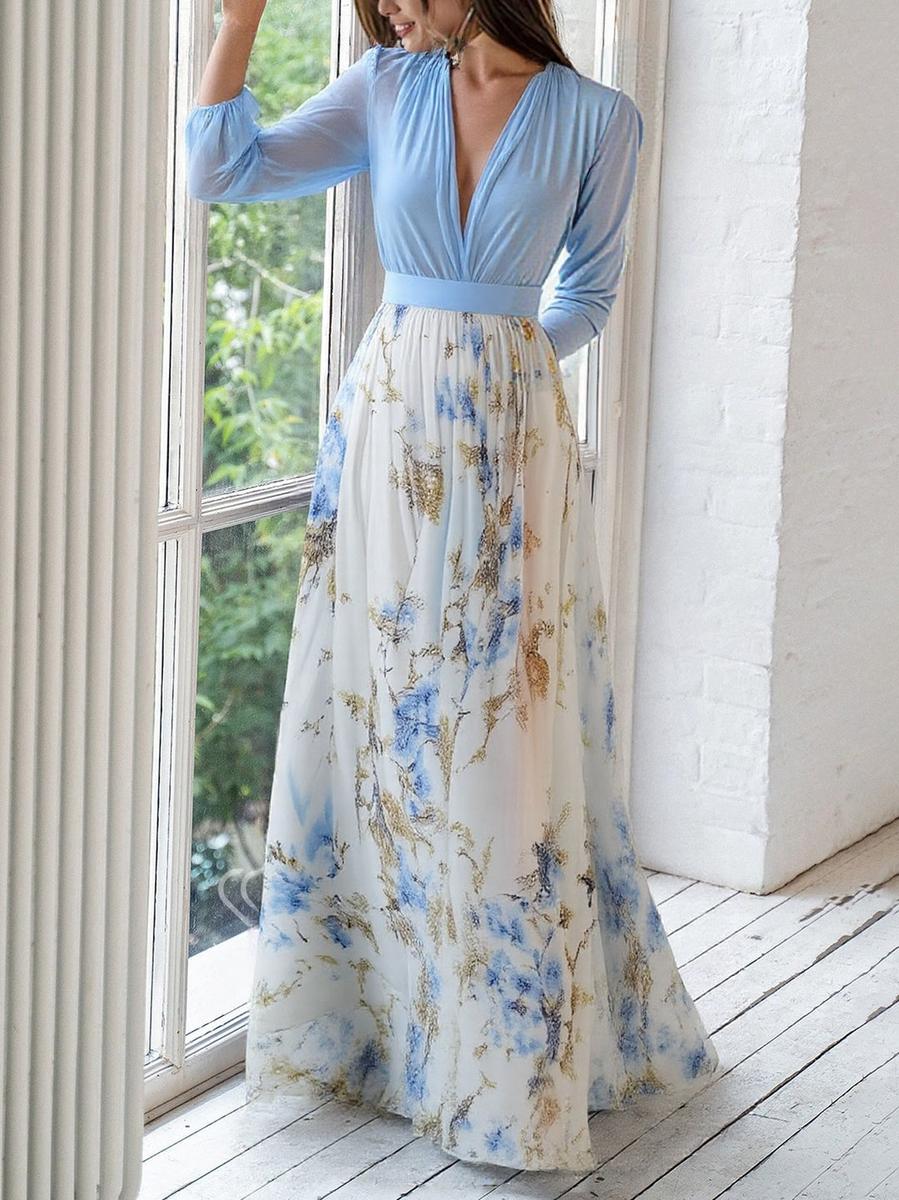 Elena | Robe maxi avec imprimé floral Éblouissant