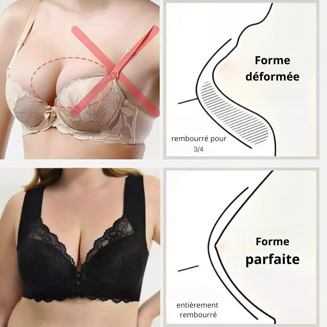 Ginevra™ | (ENSEMBLE DE 3) Soutien-gorge Modélisant Sans Armature avec Fermeture Frontale