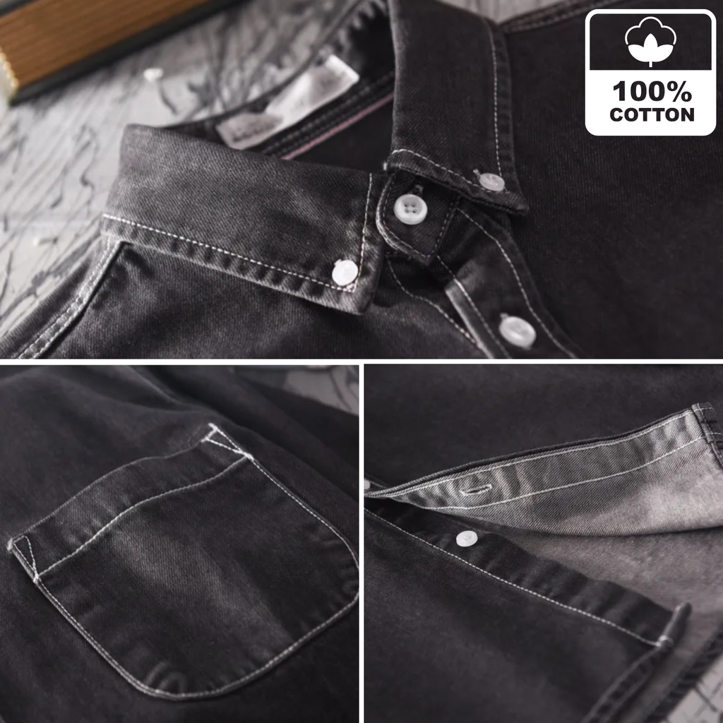 London Edit™ | Denim Long-Sleeve Shirt