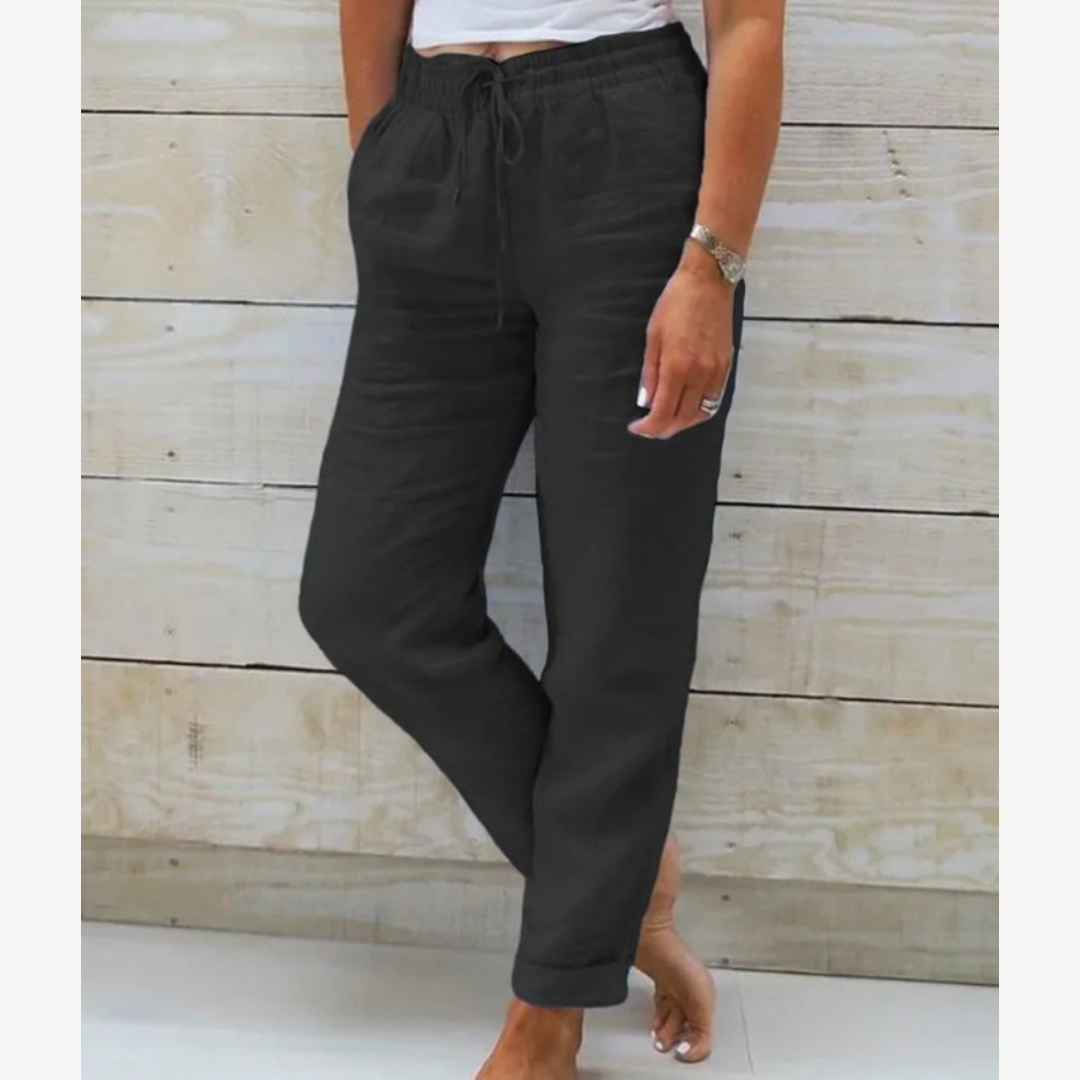 Eleonor® – Pantalons Élastiques en Lin Premium Respirant