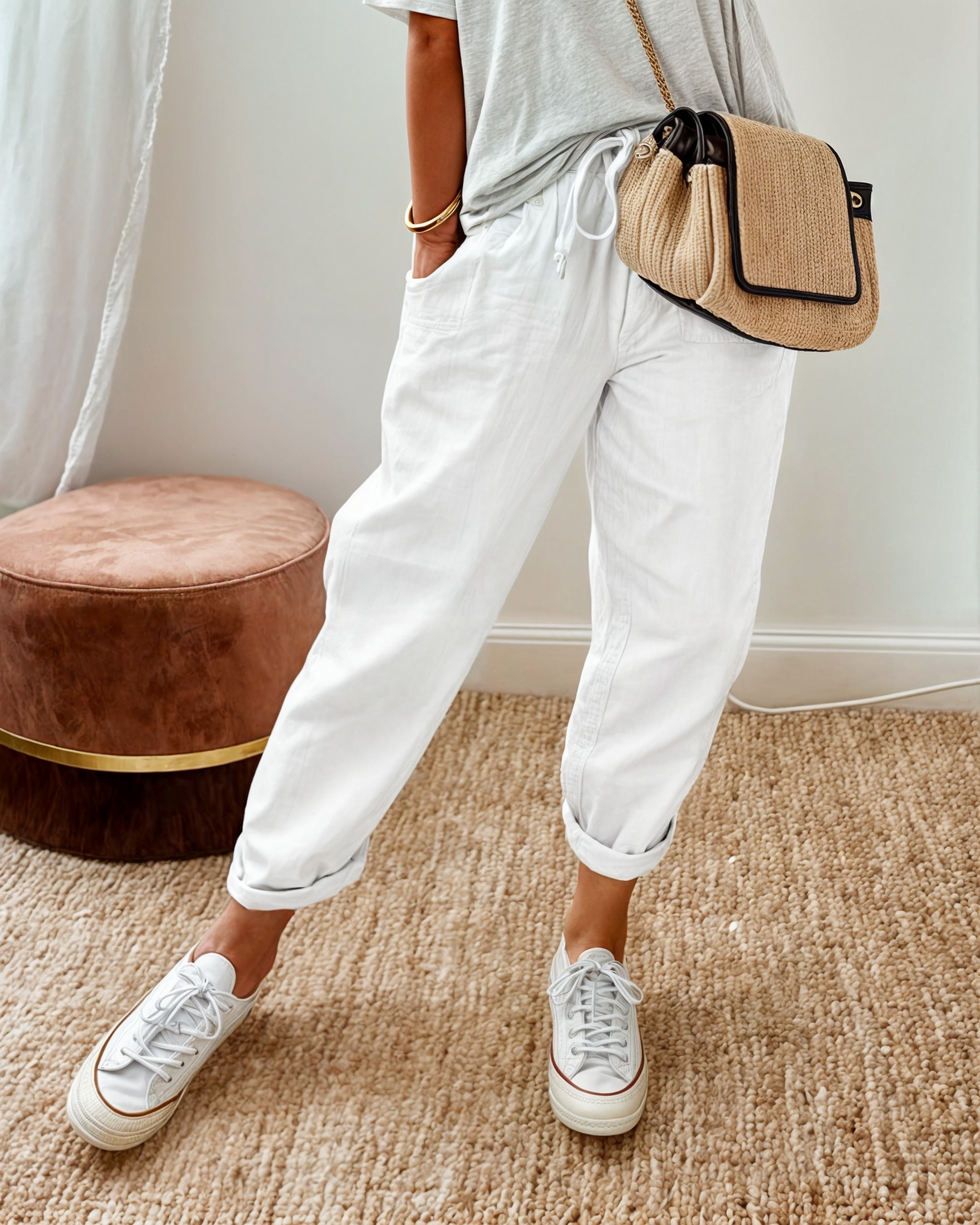 ROSA | PANTALON ÉLÉGANT EN MELANGE DE LIN