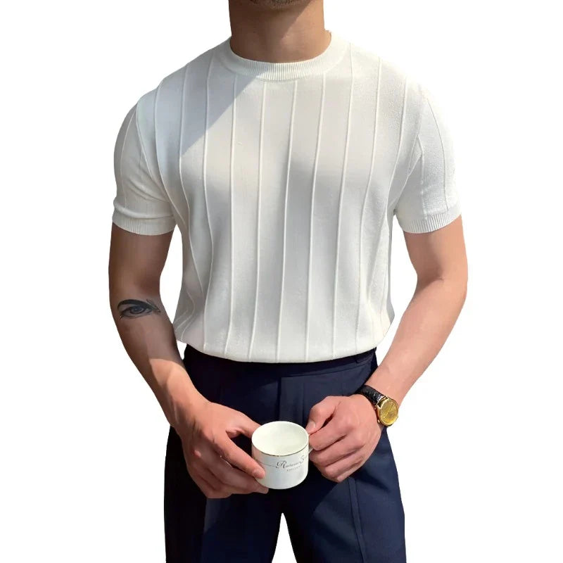 Laurent™ | T-shirt côtelé Cannes