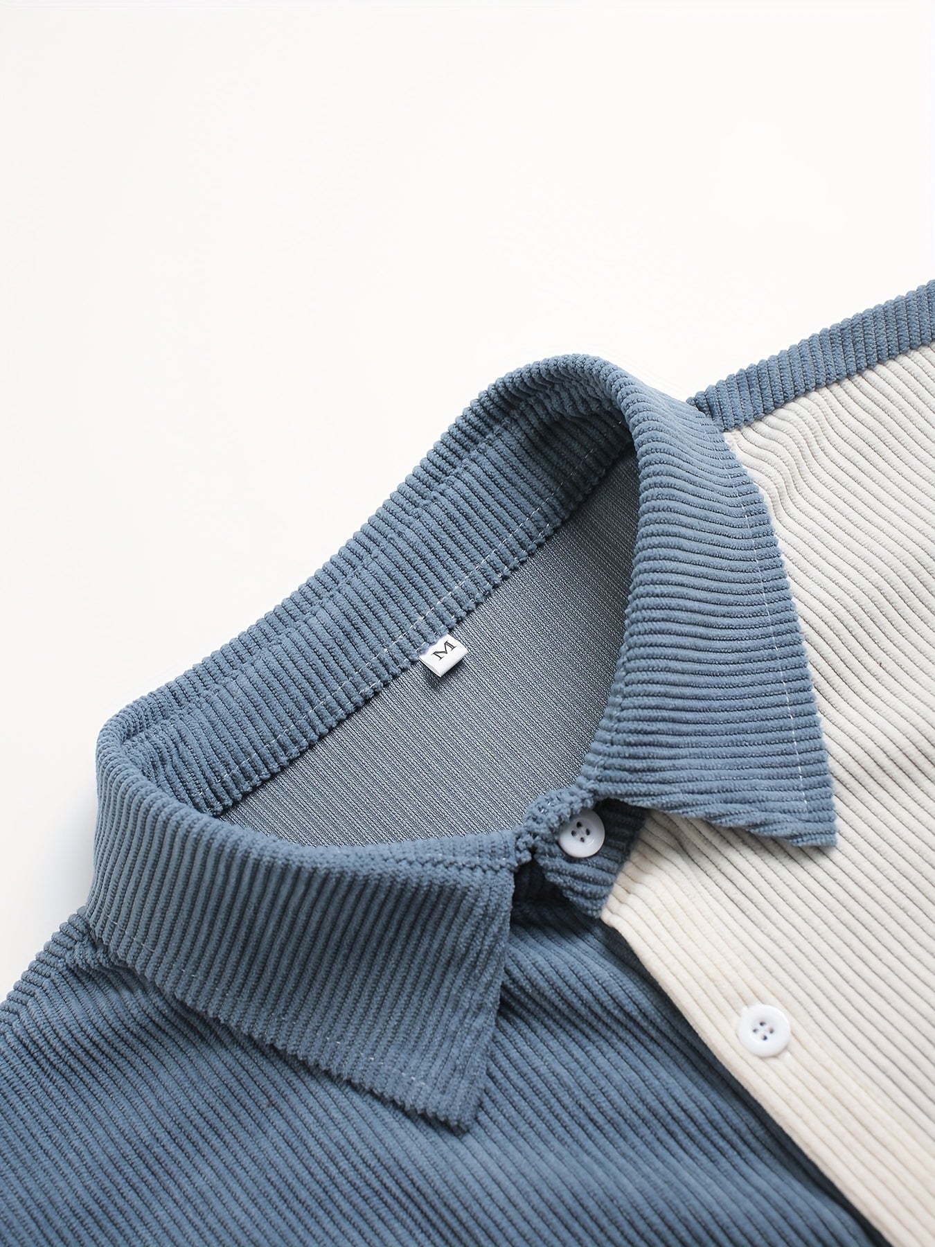 Laurent™ | Chemise Bleu Ivoire Contrastée