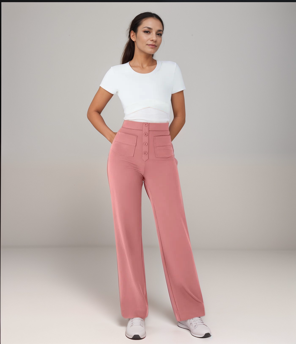Noémie - Pantalon élastique taille haute | 1+1 GRATUIT