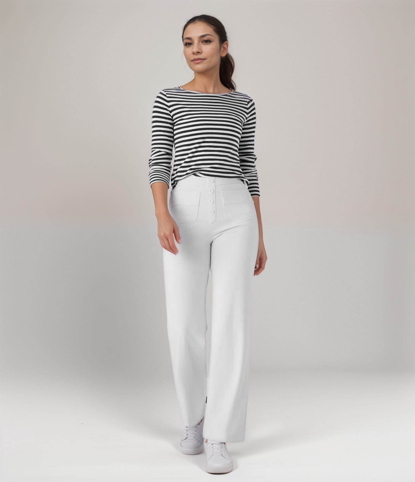 Noémie - Pantalon élastique taille haute | 1+1 GRATUIT