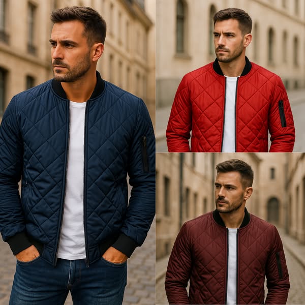 Han - Veste en Coton avec Motif en Losange