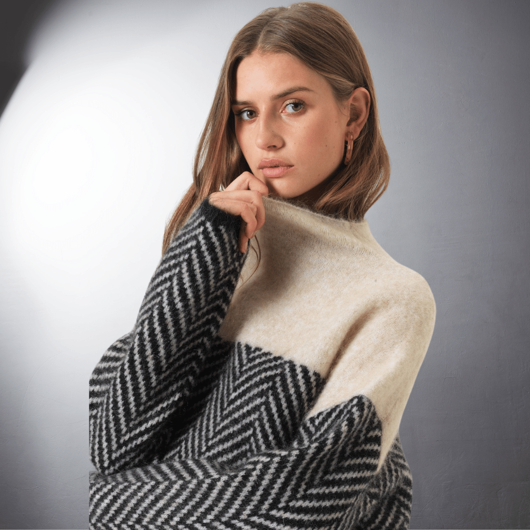 Laurent™ | Pull à Motif Chevron en Laine Douce