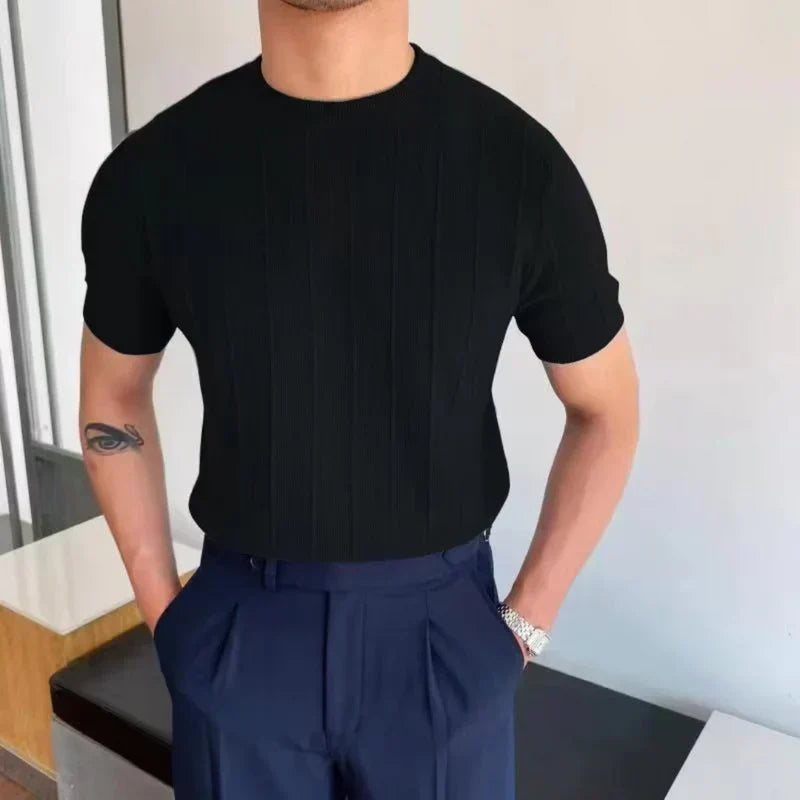 Laurent™ | T-shirt côtelé Cannes