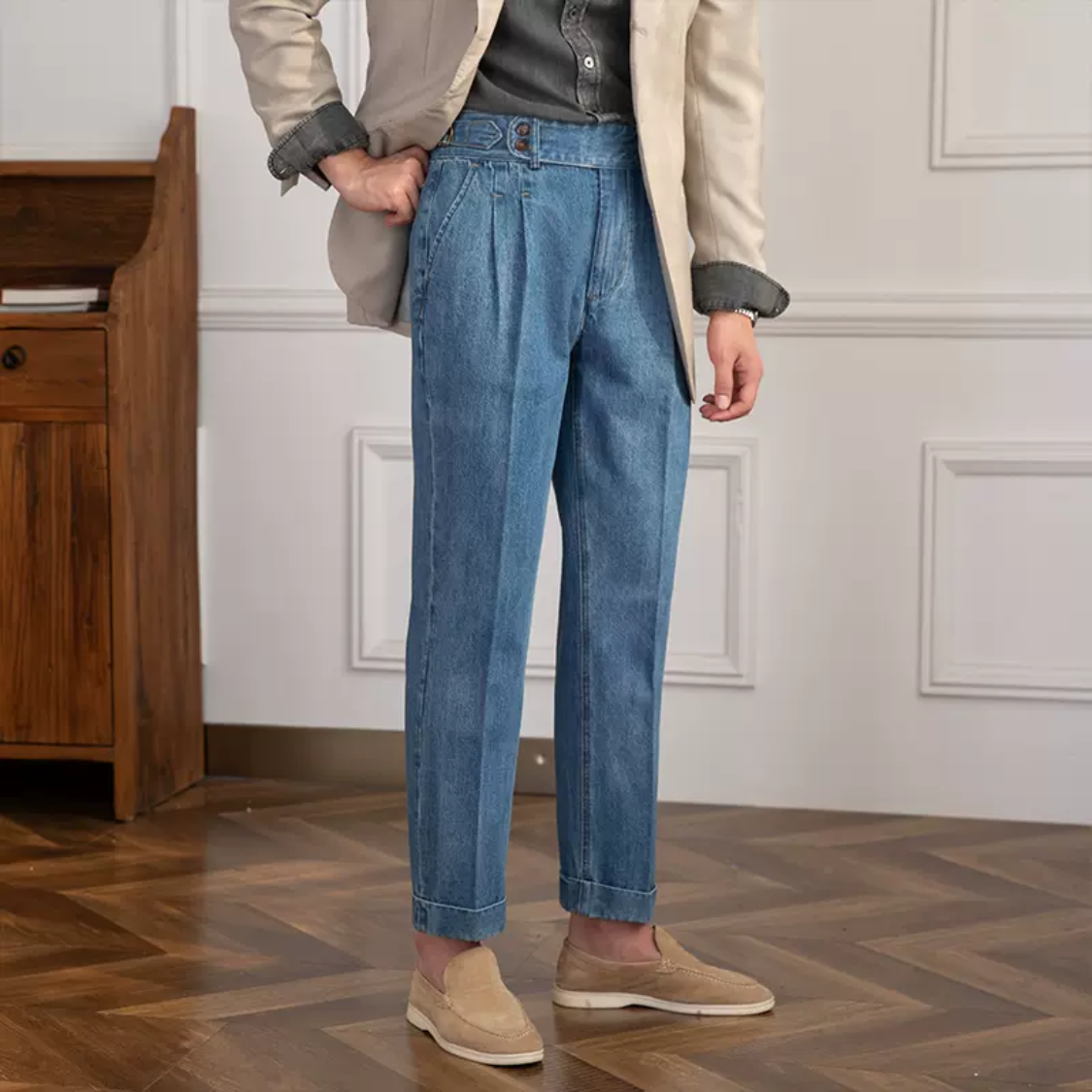 London Edit™ | Denim Gurkha Pants