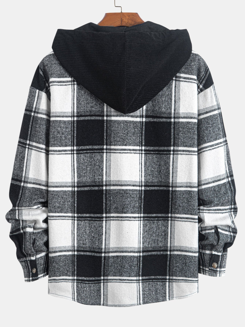 Laurent™ - Chemise à capuche en velours côtelé à carreaux