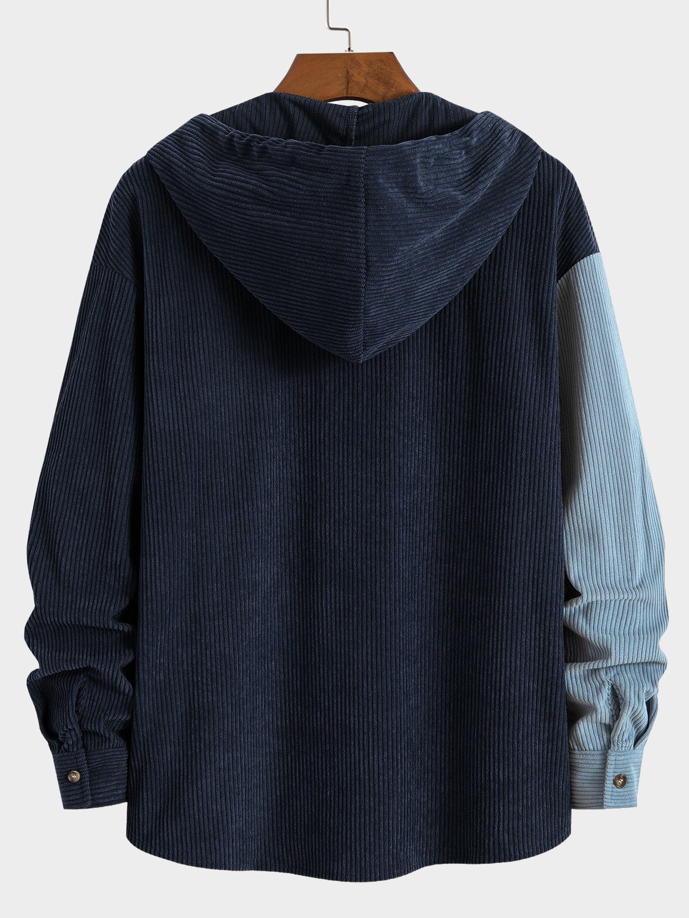 Laurent™ - Chemise à capuche en corduroy colorblock
