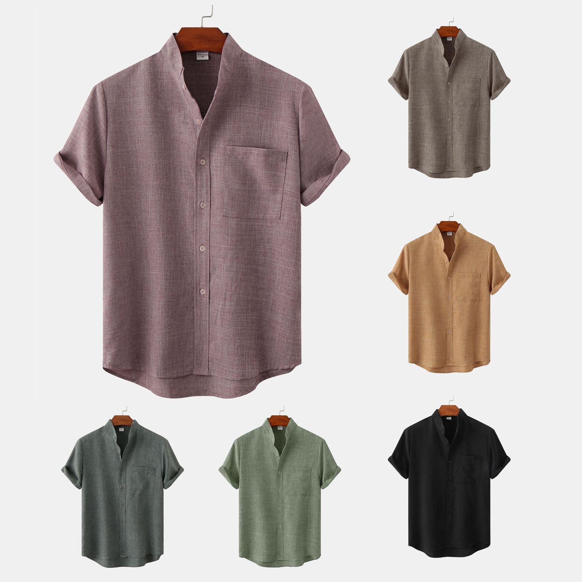 Laurent™ | Chemise en coton unie avec boutons