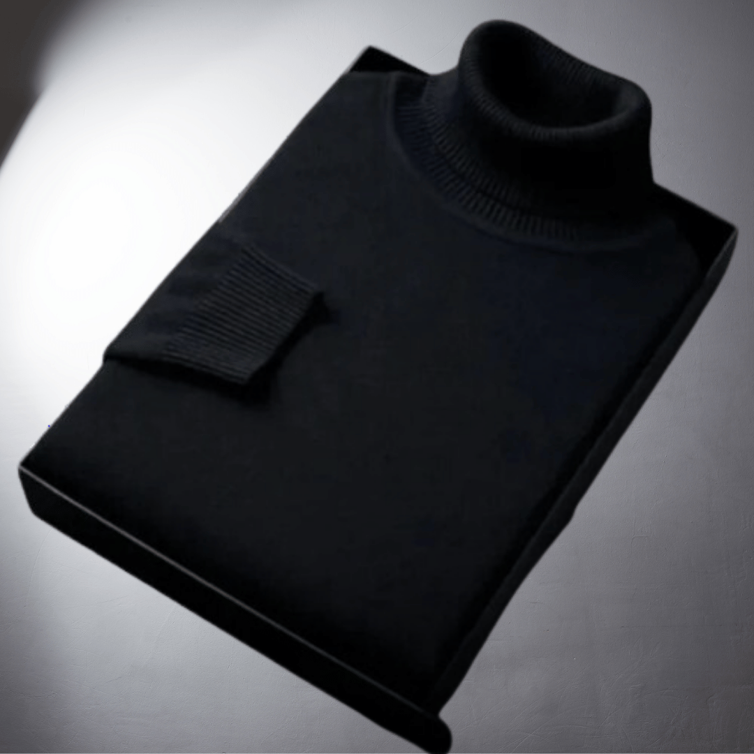 Laurent™ | Pull en Cachemire au Col Montant Raffiné