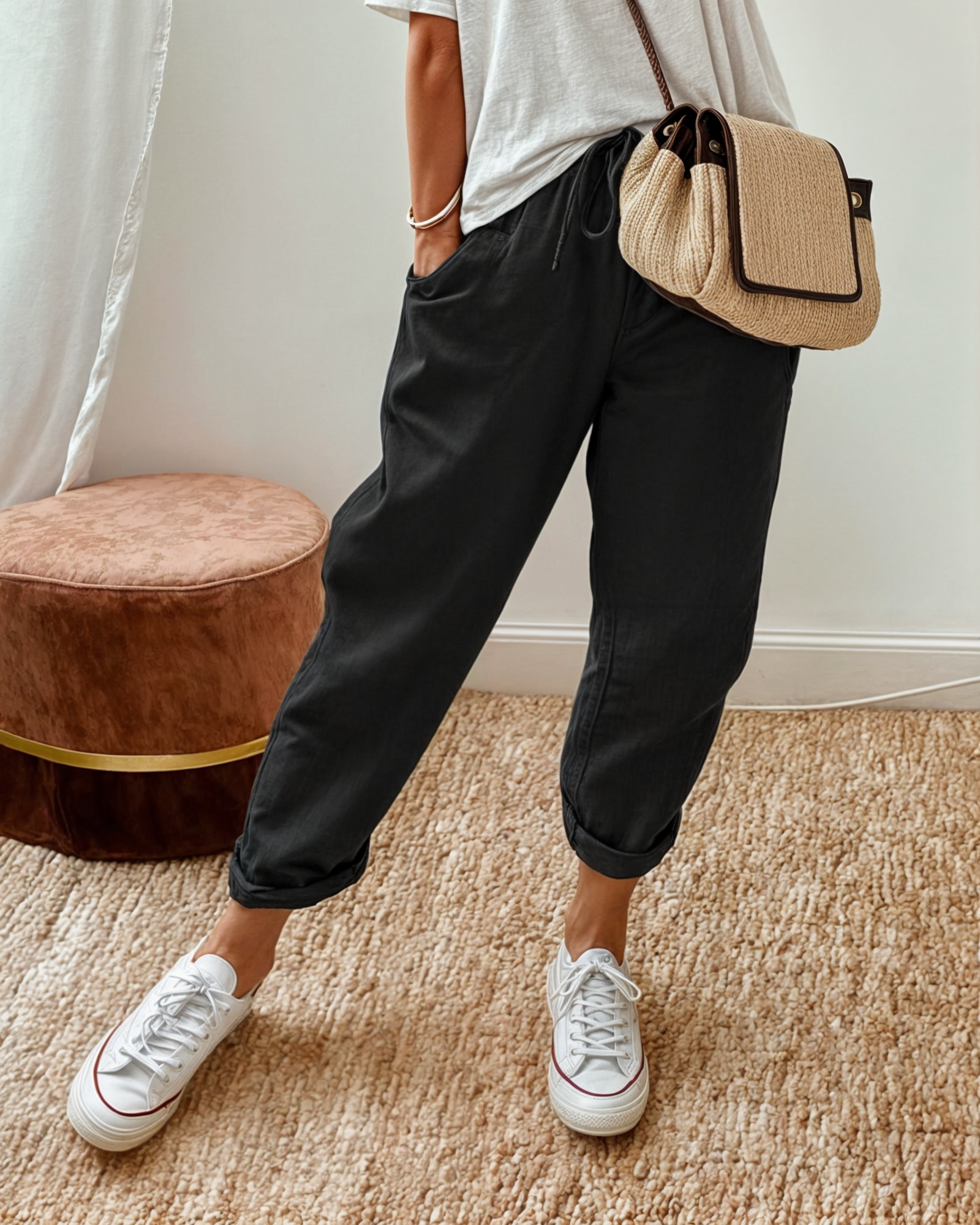 ROSA | PANTALON ÉLÉGANT EN MELANGE DE LIN