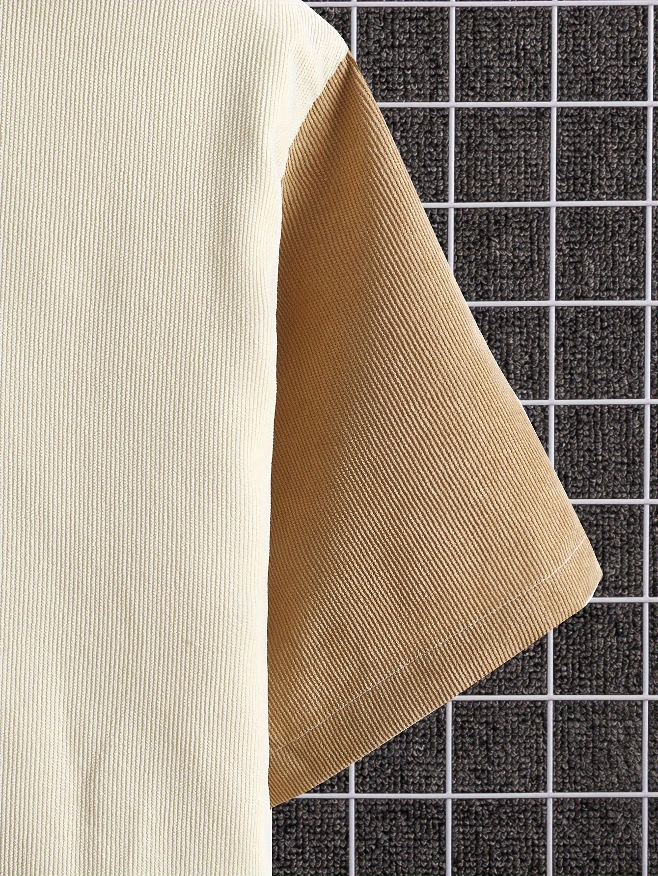 Laurent™ | Chemise Sable Bicolore Minimaliste