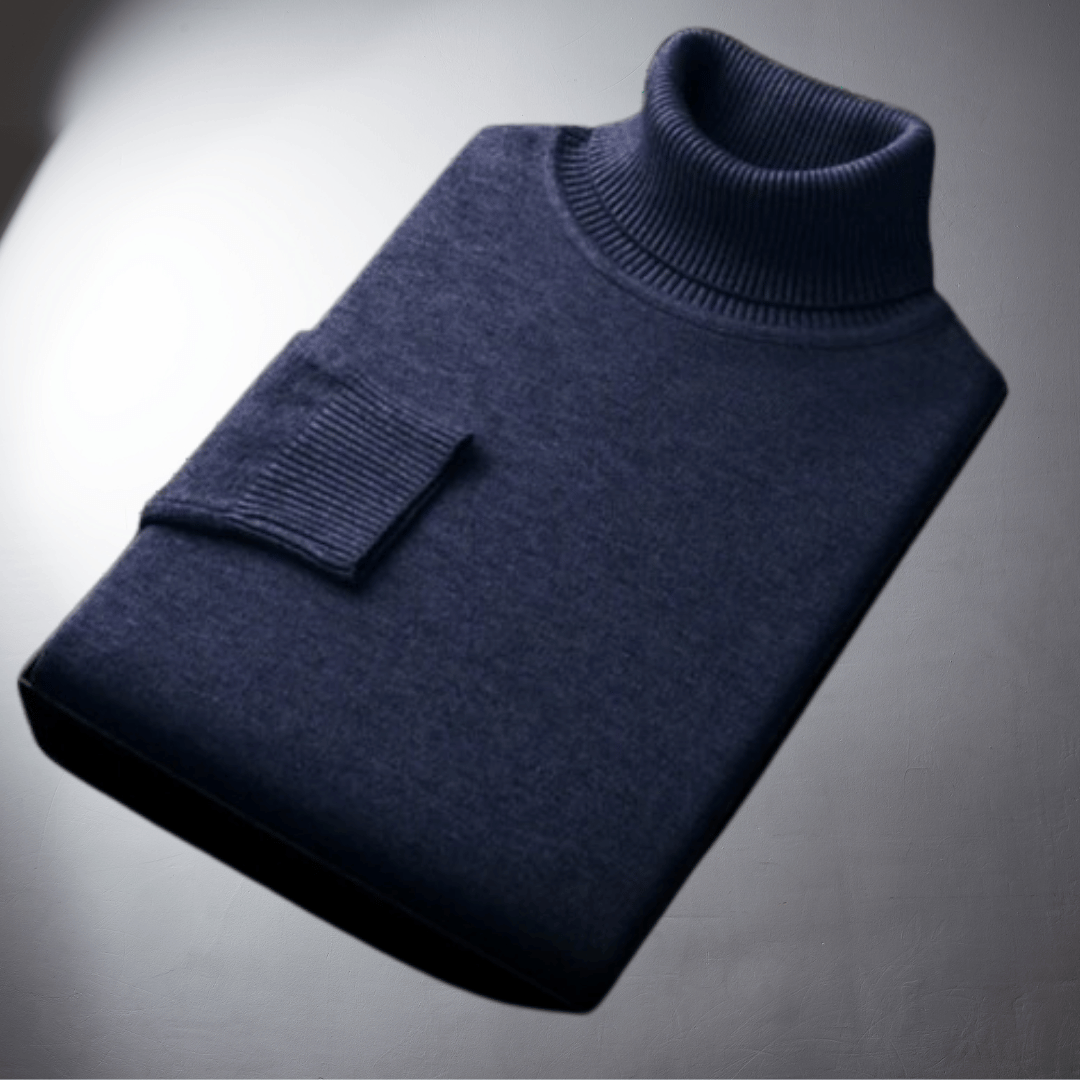 Laurent™ | Pull en Cachemire au Col Montant Raffiné