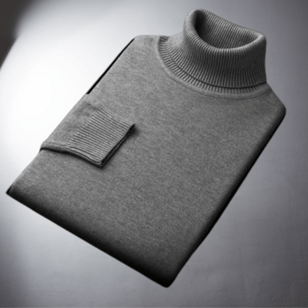 Laurent™ | Pull en Cachemire au Col Montant Raffiné
