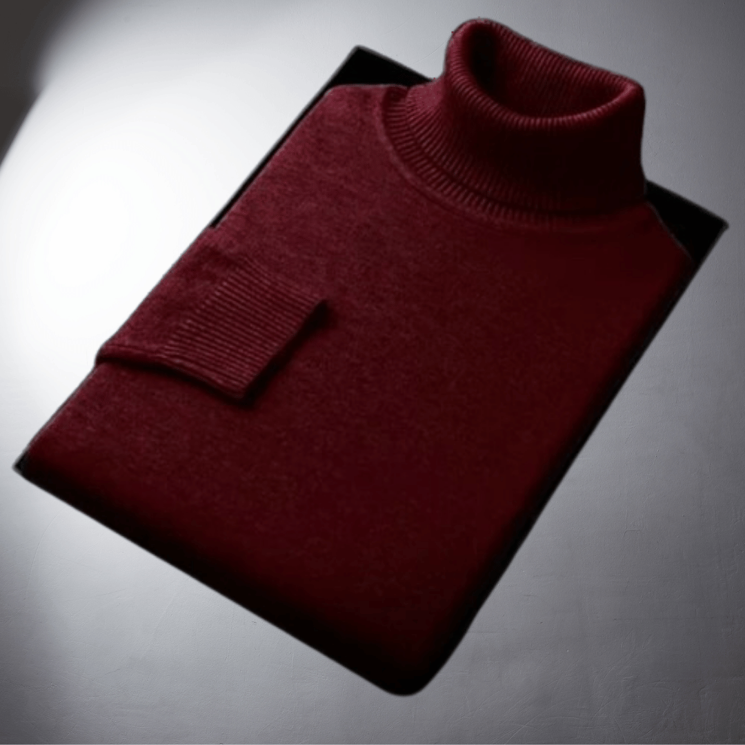 Laurent™ | Pull en Cachemire au Col Montant Raffiné