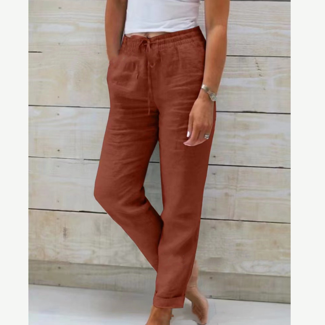 Eleonor® – Pantalons Élastiques en Lin Premium Respirant