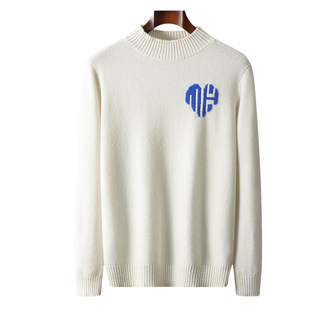 Laurent™ | PULL COEUR 100% CACHEMIRE