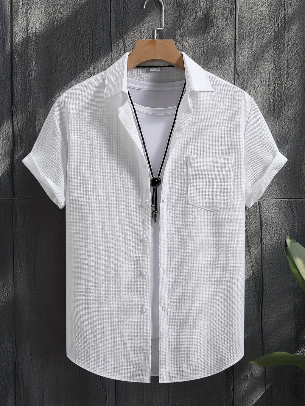 Laurent™ | Chemise Texturée Marine Chic