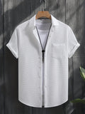 Laurent™ | Chemise Texturée Marine Chic