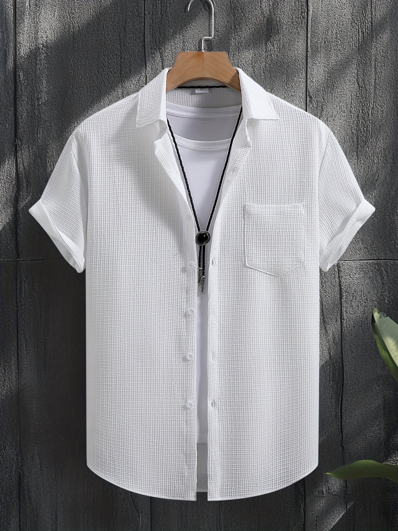 Laurent™ | Chemise Texturée Marine Chic