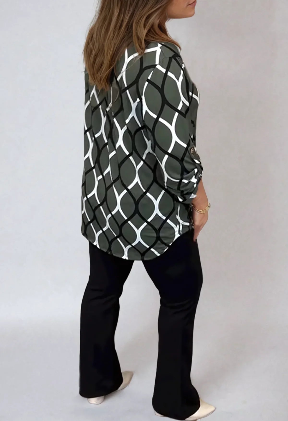 Jannita™ | Blouse Décontractée à Manches Longues et Motif Élégant
