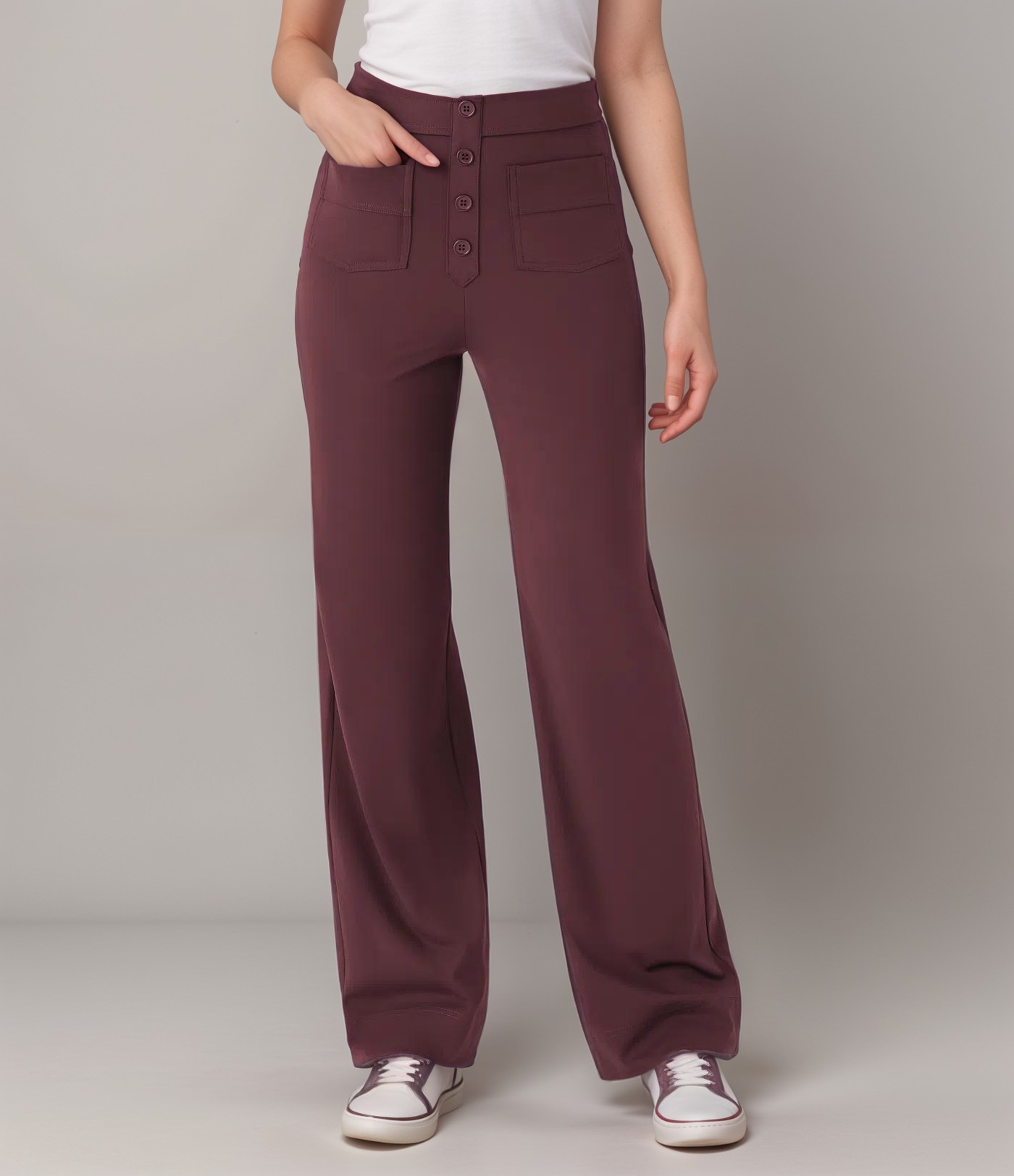 Noémie - Pantalon élastique taille haute | 1+1 GRATUIT