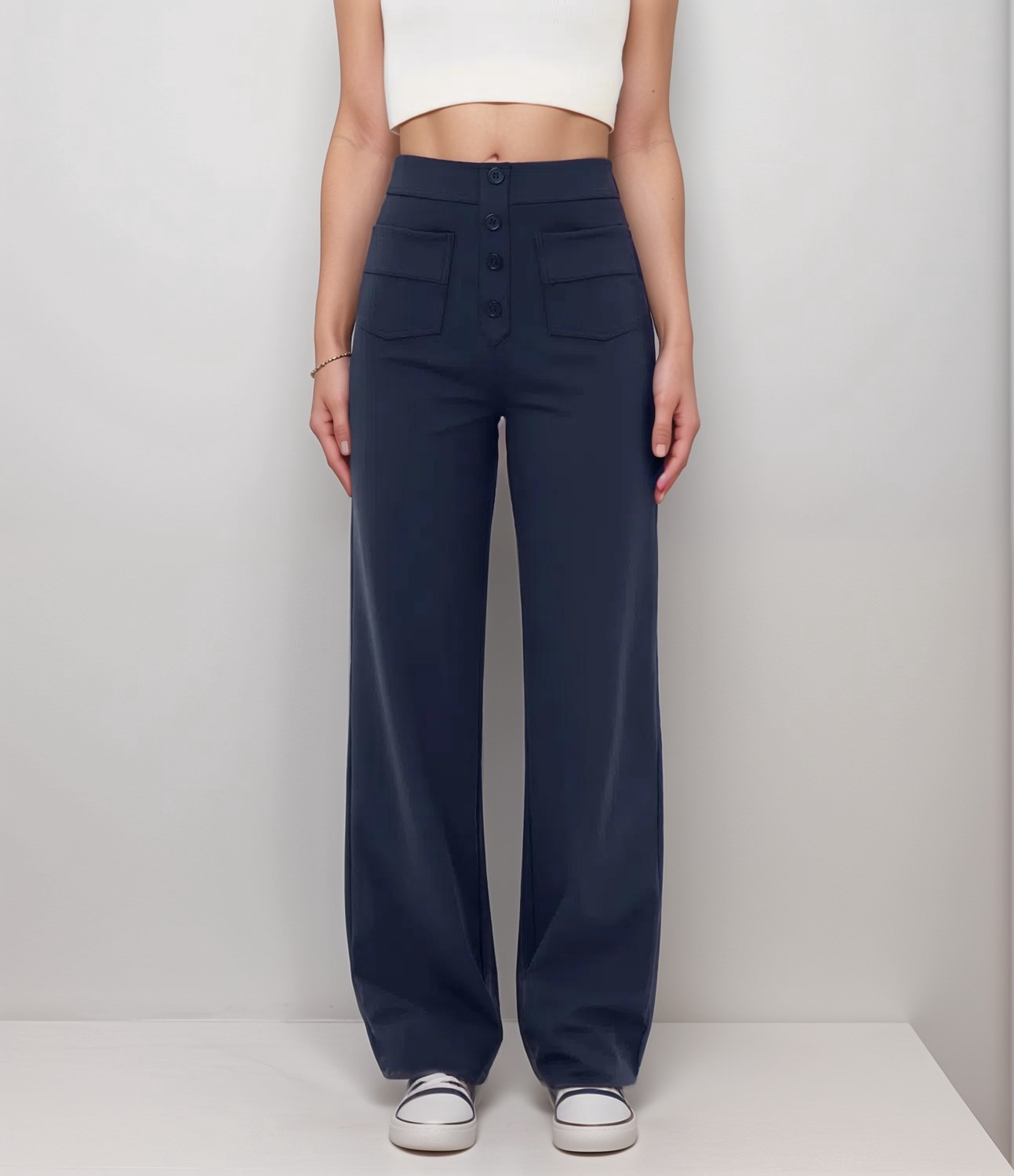 Noémie - Pantalon élastique taille haute | 1+1 GRATUIT
