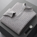 Laurent™ | Demi-zip tissé 100 % cachemire