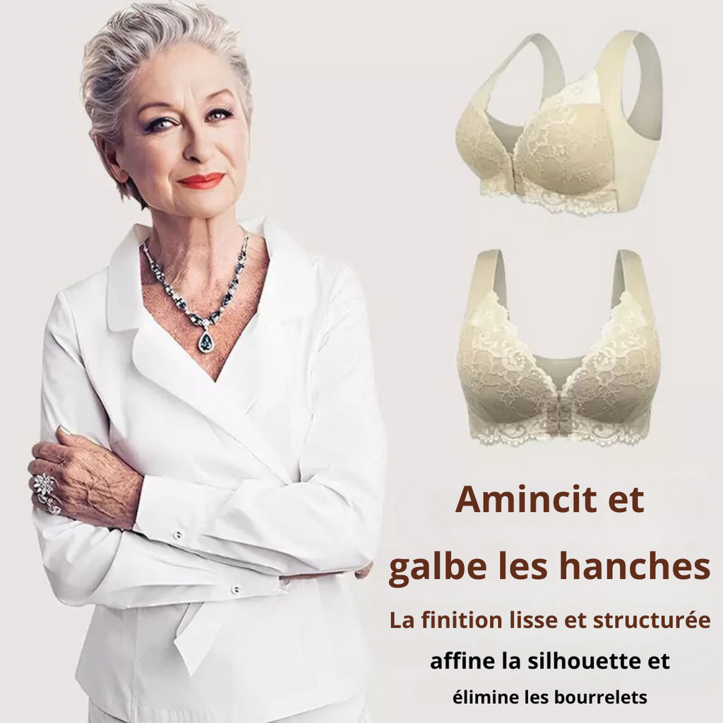 Ginevra™ | (ENSEMBLE DE 3) Soutien-gorge Modélisant Sans Armature avec Fermeture Frontale