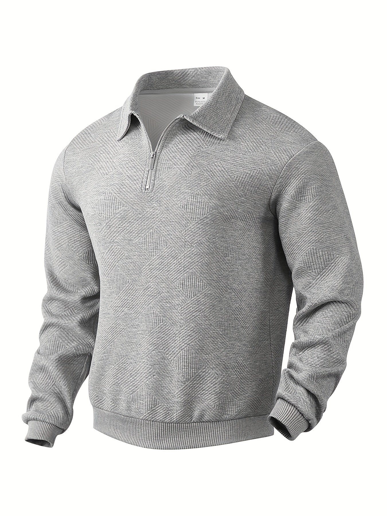 Elliot - Retro Zip-Up Sweater with Geometric Design